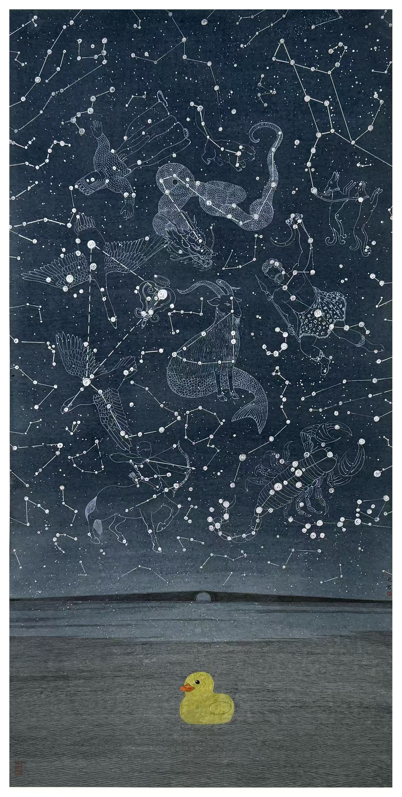 胡建君老师星空绘画中的星座与万物